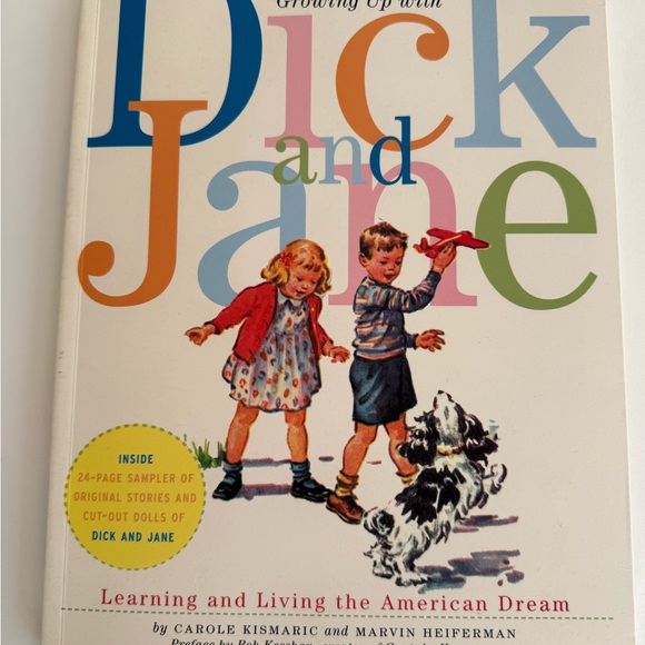 Growing Up With Dick and Jane American Dream Book with Sampler and Cut-out Dolls - Picture 2 of 12